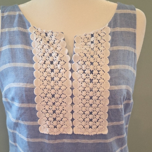 Talbots Blue And White Striped Dress With Pockets Women's Size 8 Petite - Picture 3 of 13